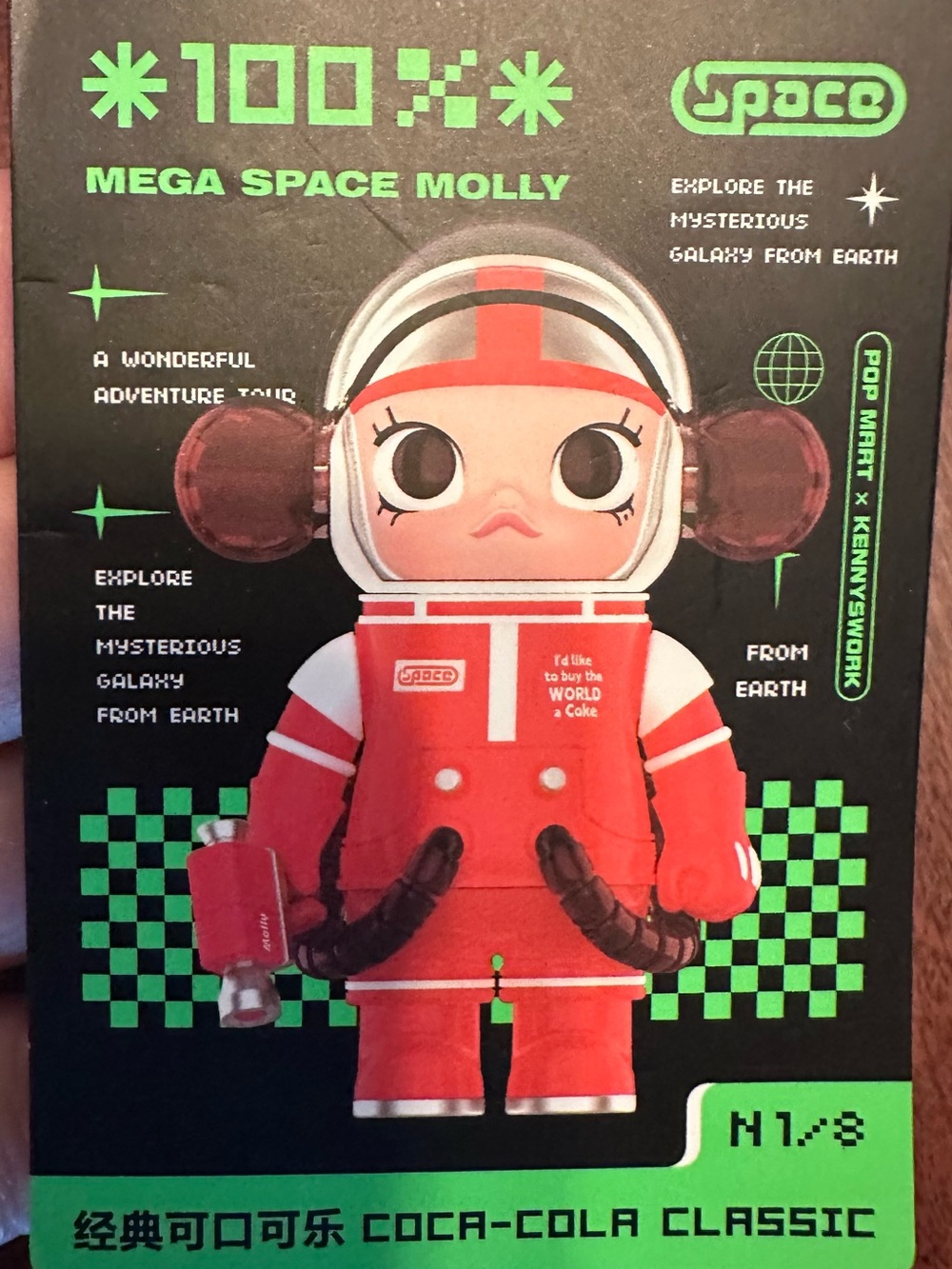 Pop Mart Mega Space Molly Coca-Cola Classic 100% Figure - Red